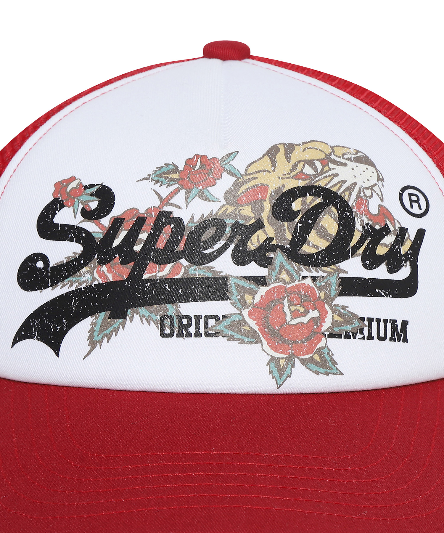 TIGER MESH TRUCKER BALL CAP RED SDUGQYP05 KRED 3