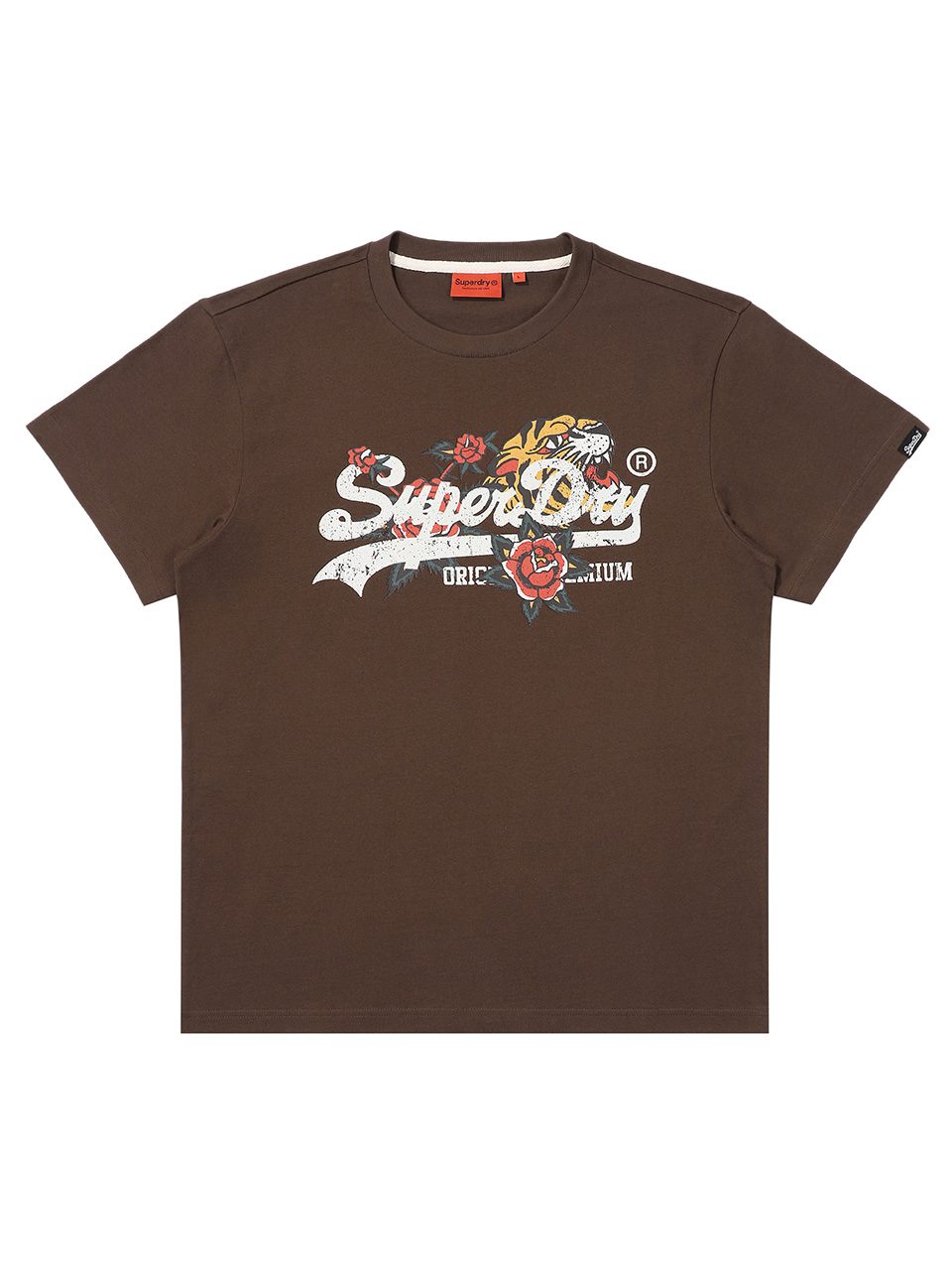 TIGER T SHIRT BROWN SDUISCP26 KBRW 1