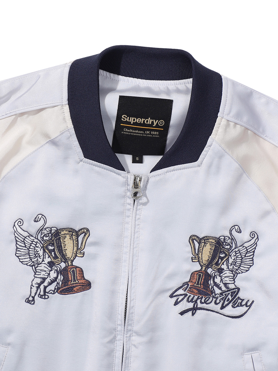 W SKATING CLUB CROP SUKAJAN JACKET L BLUE SDFJWAP42 KLBL 3