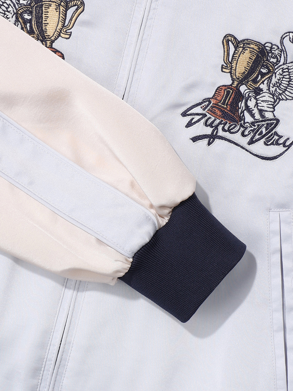 W SKATING CLUB CROP SUKAJAN JACKET L BLUE SDFJWAP42 KLBL 4