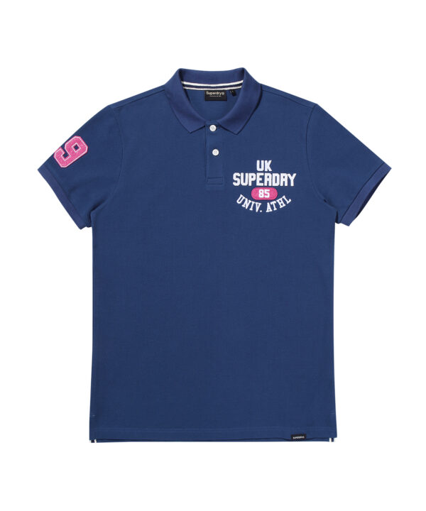 ATHLETICS FELT POLO SHIRT D BLUE SDMIQAP63 KDBL 1