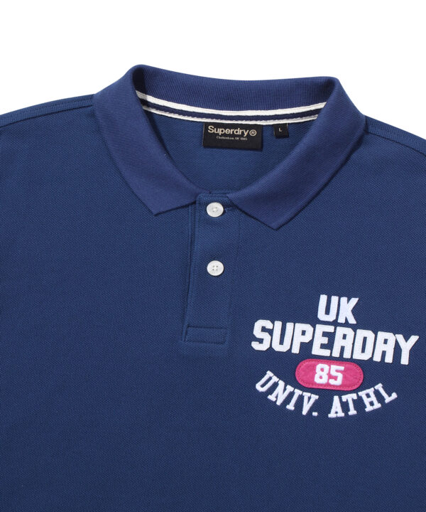 ATHLETICS FELT POLO SHIRT D BLUE SDMIQAP63 KDBL 3