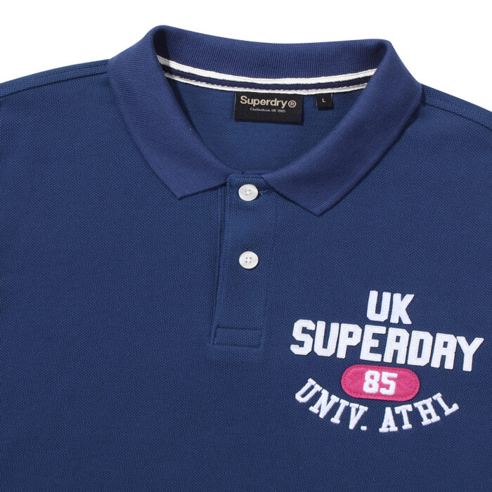 ATHLETICS FELT POLO SHIRT D BLUE SDMIQAP63 KDBL 3