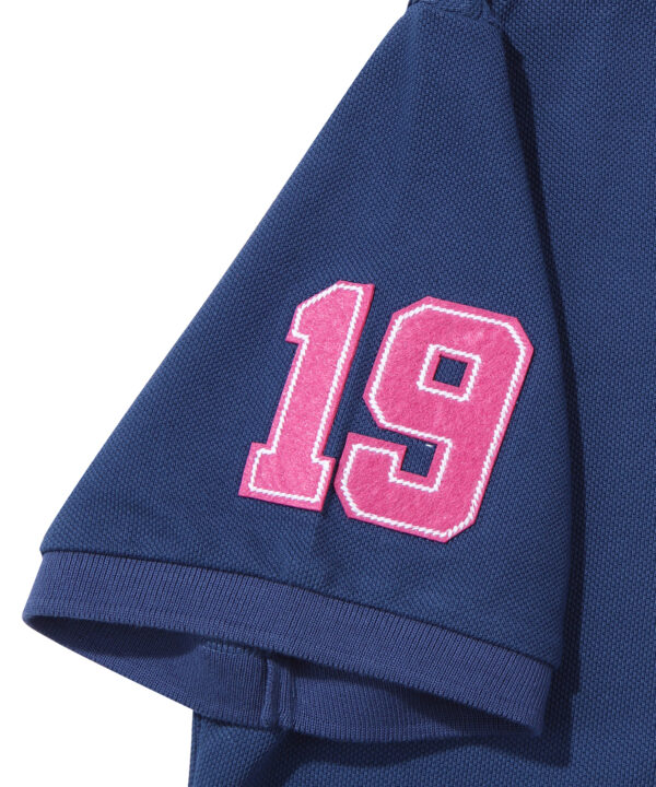 ATHLETICS FELT POLO SHIRT D BLUE SDMIQAP63 KDBL 4