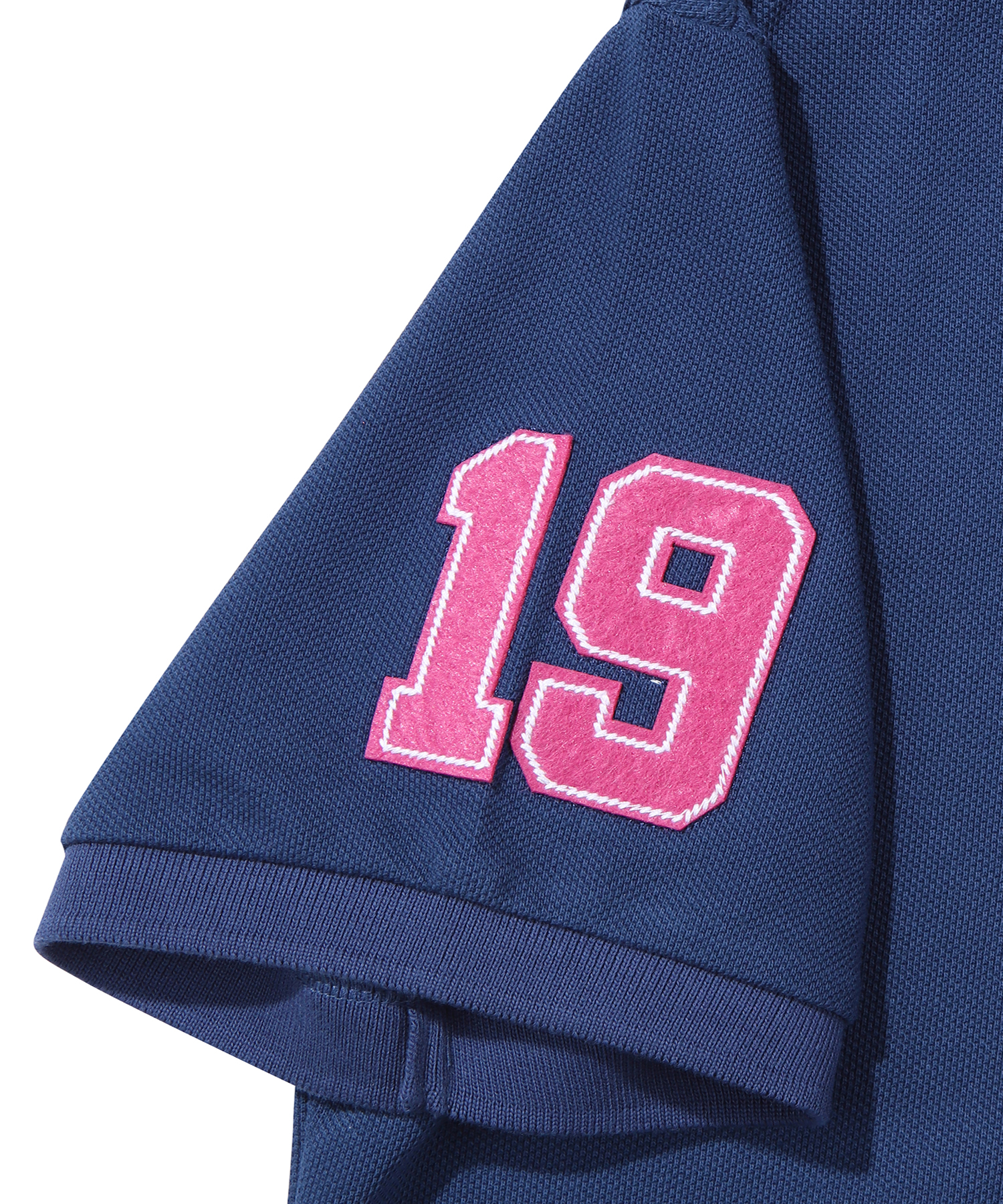 ATHLETICS FELT POLO SHIRT D BLUE SDMIQAP63 KDBL 4