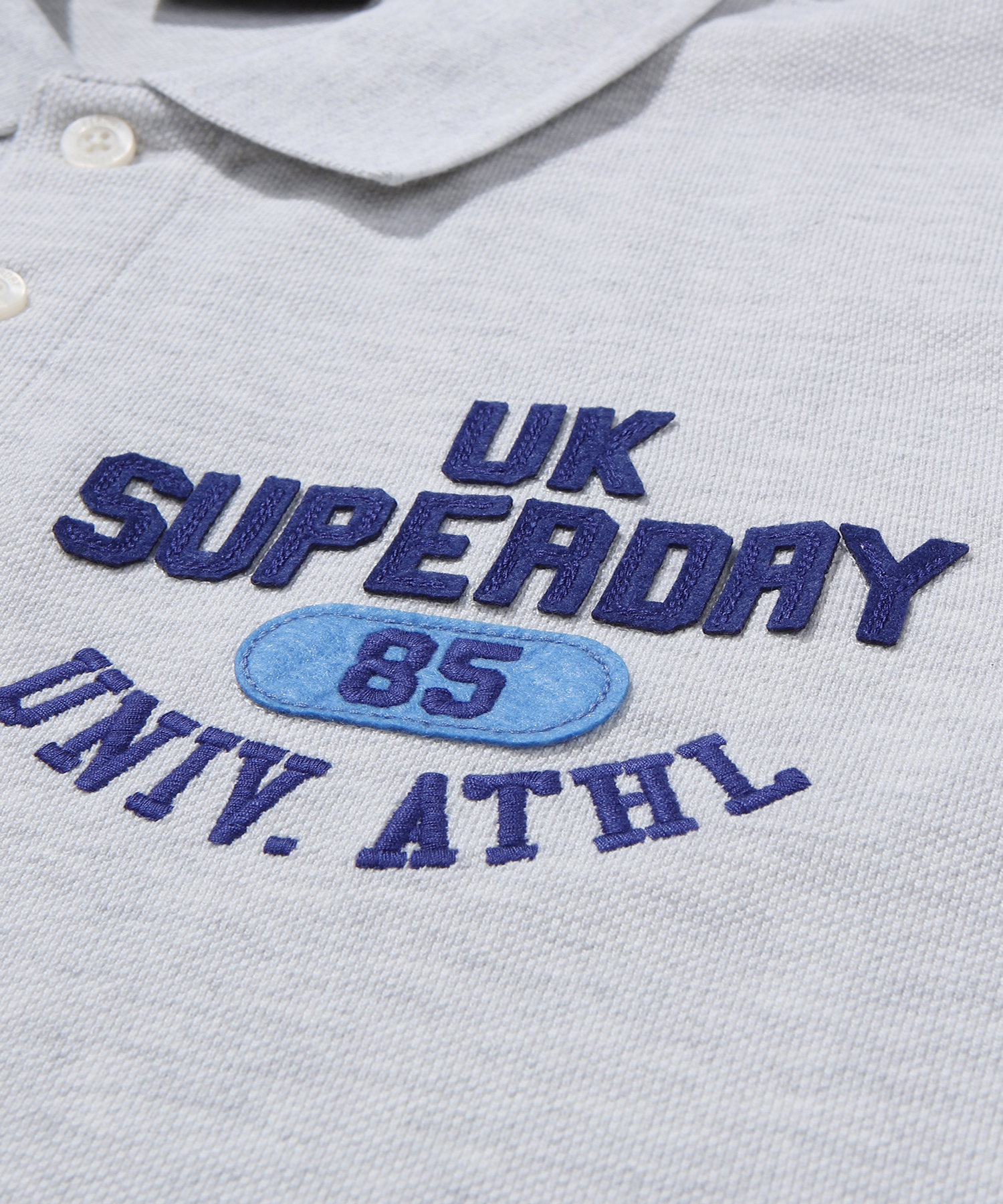 ATHLETICS FELT POLO SHIRT L GREY SDMIQAP63 KLGR 4