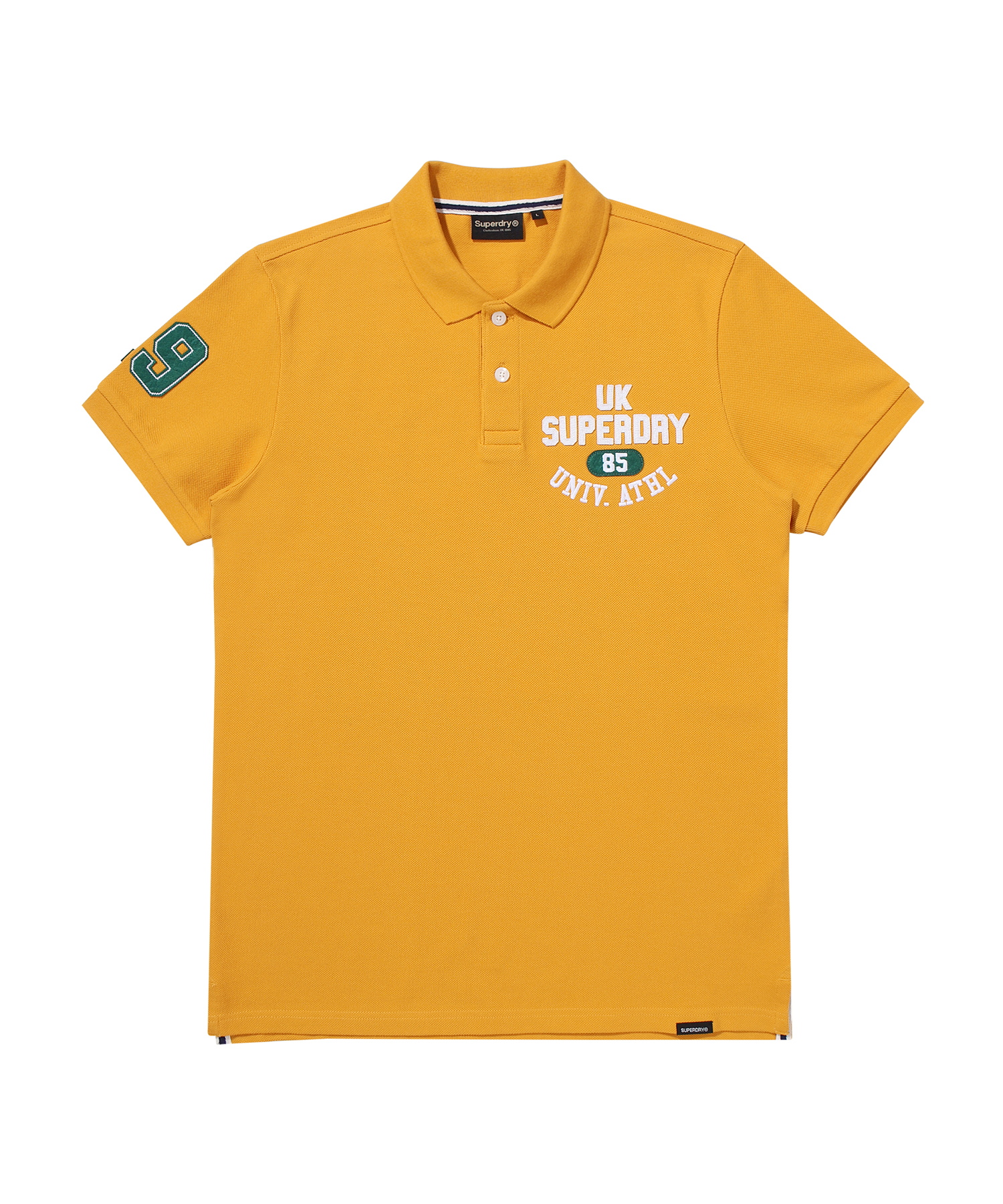 ATHLETICS FELT POLO SHIRT MUSTARD SDMIQAP63 KMTD 1