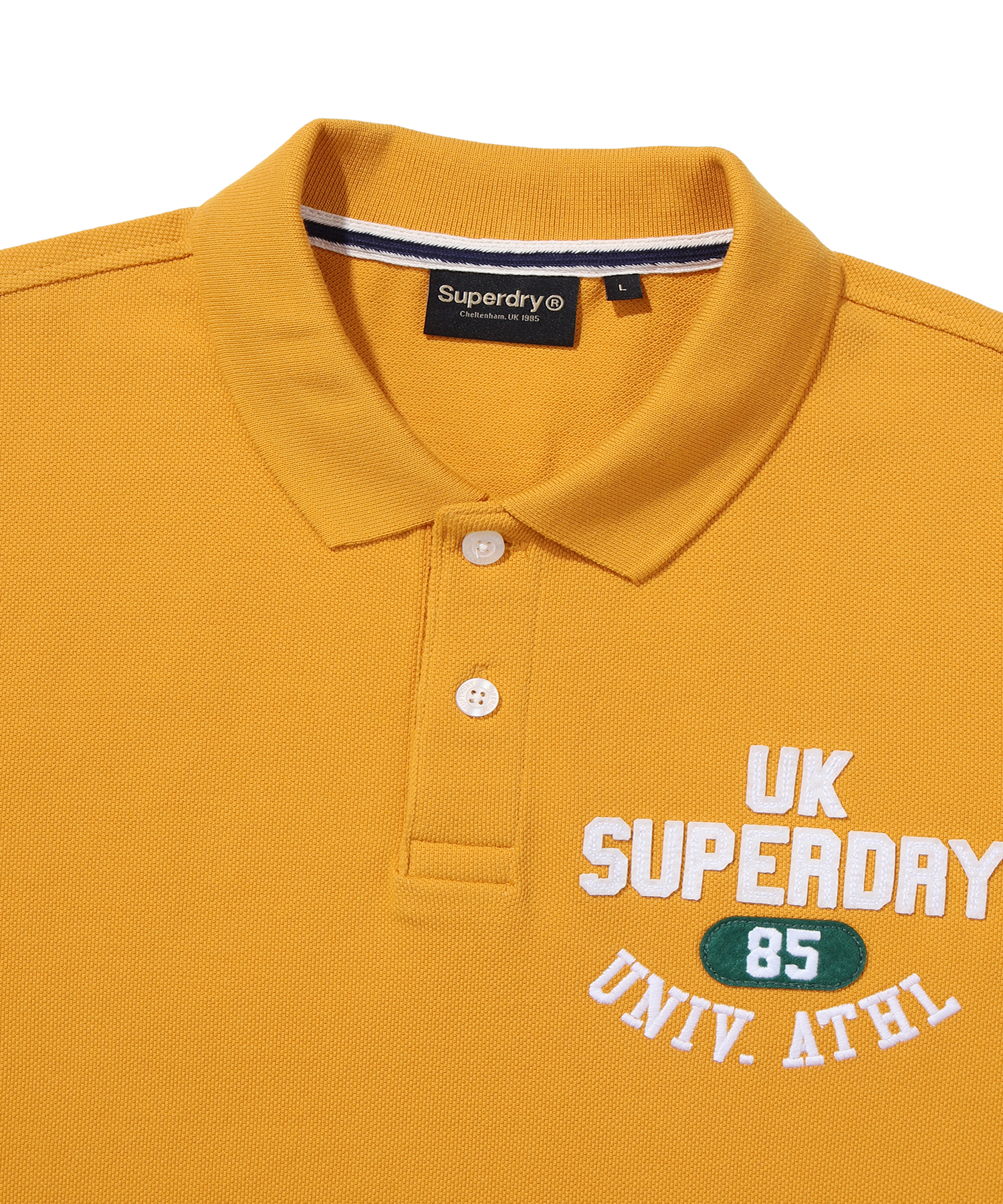 ATHLETICS FELT POLO SHIRT MUSTARD SDMIQAP63 KMTD 3