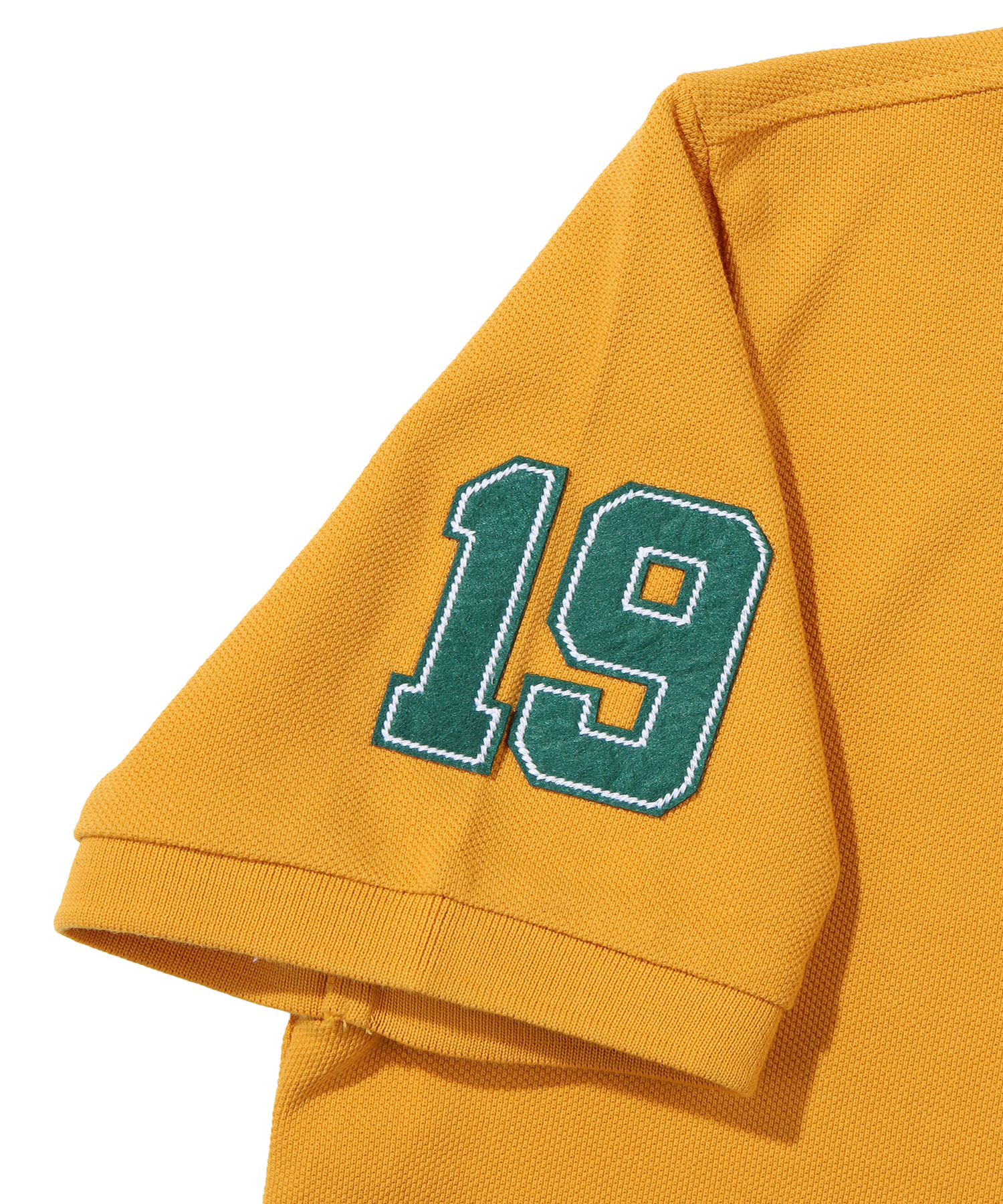 ATHLETICS FELT POLO SHIRT MUSTARD SDMIQAP63 KMTD 5