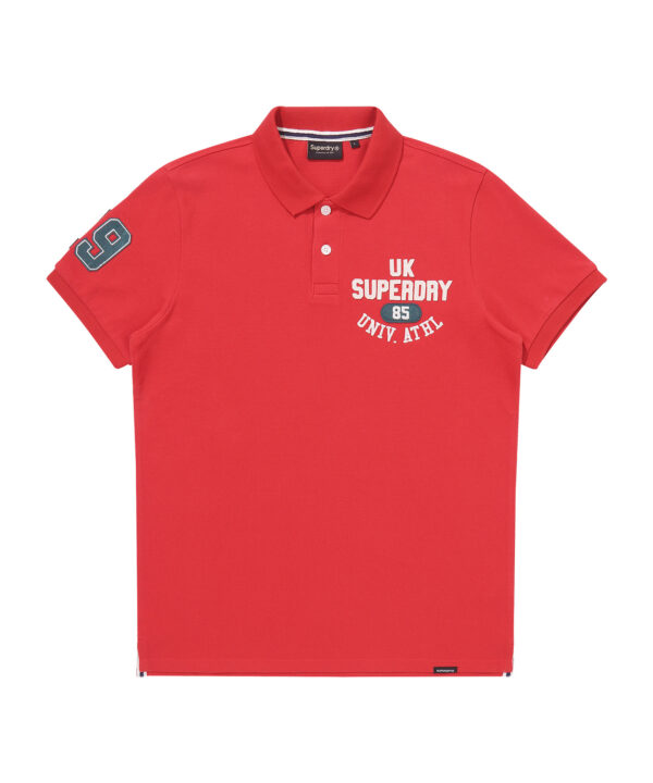 ATHLETICS FELT POLO SHIRT RED SDMIQAP63 KRED 1