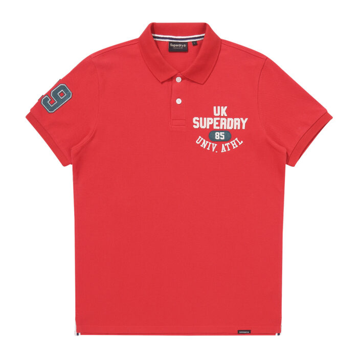 ATHLETICS FELT POLO SHIRT RED SDMIQAP63 KRED 1