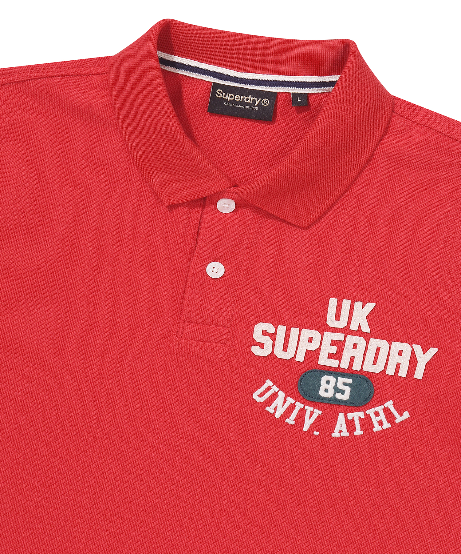 ATHLETICS FELT POLO SHIRT RED SDMIQAP63 KRED 3