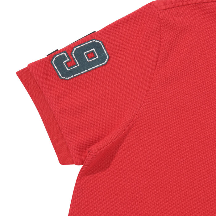 ATHLETICS FELT POLO SHIRT RED SDMIQAP63 KRED 4