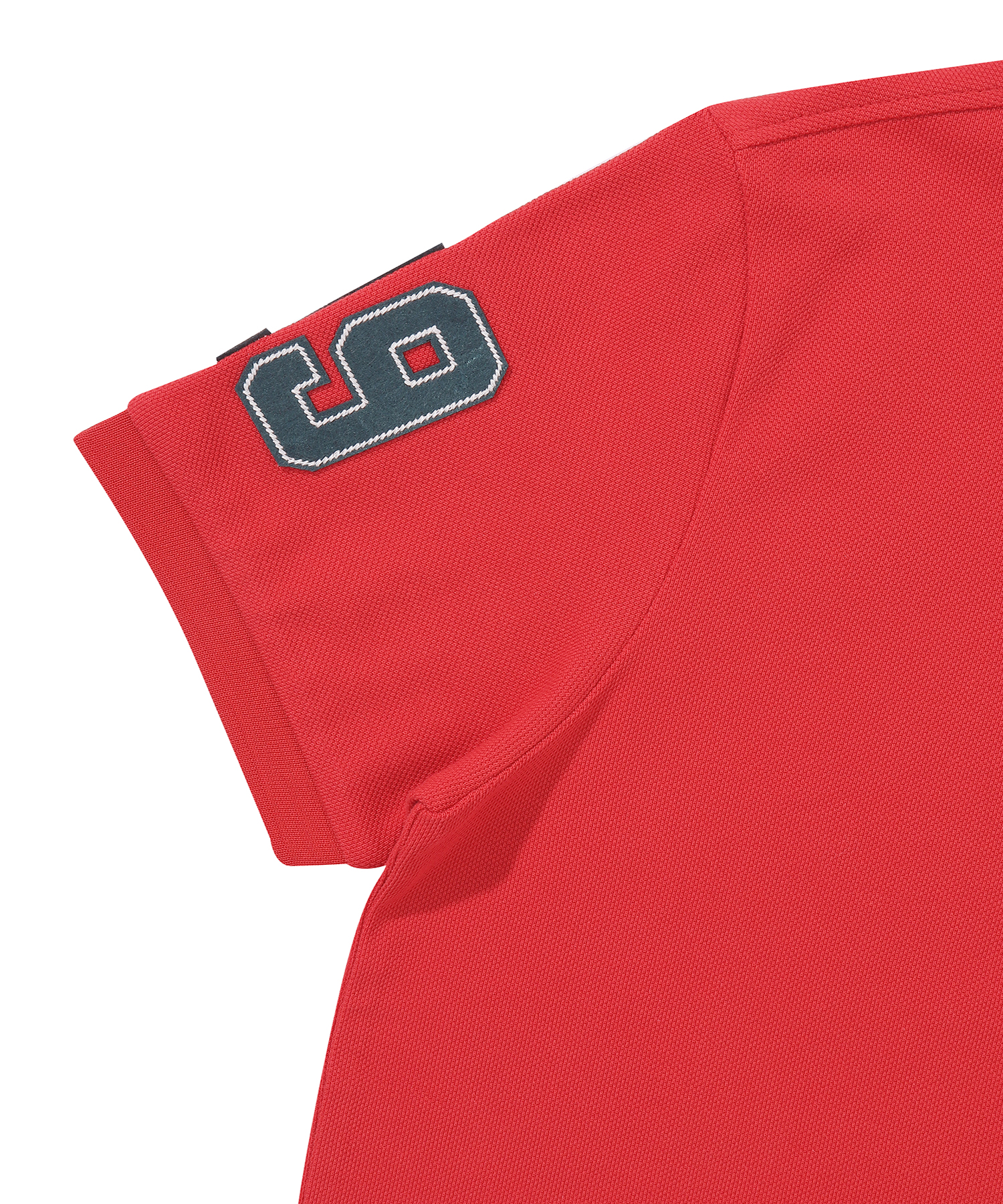 ATHLETICS FELT POLO SHIRT RED SDMIQAP63 KRED 4