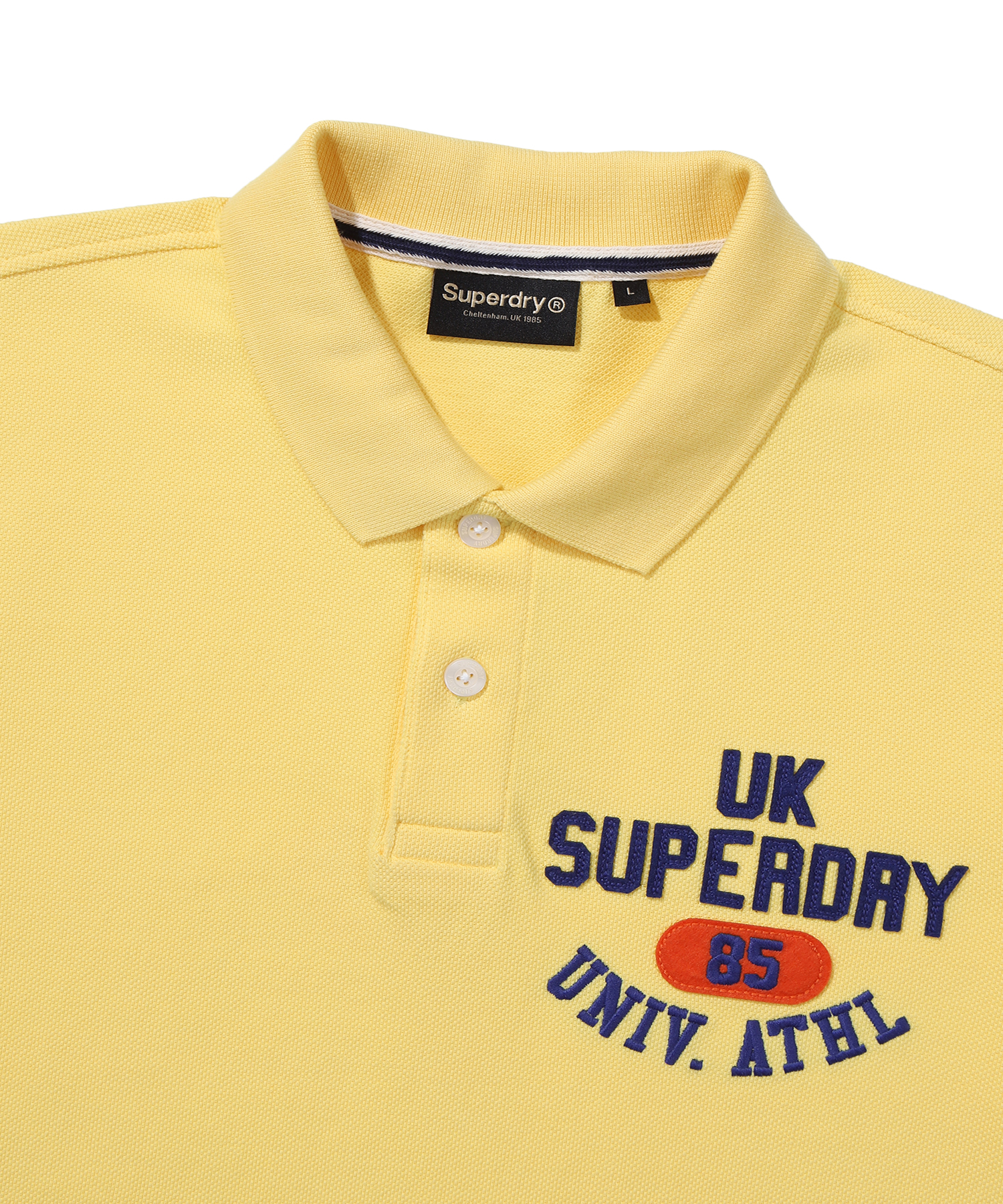 ATHLETICS FELT POLO SHIRT YELLOW SDMIQAP63 KYEL 3
