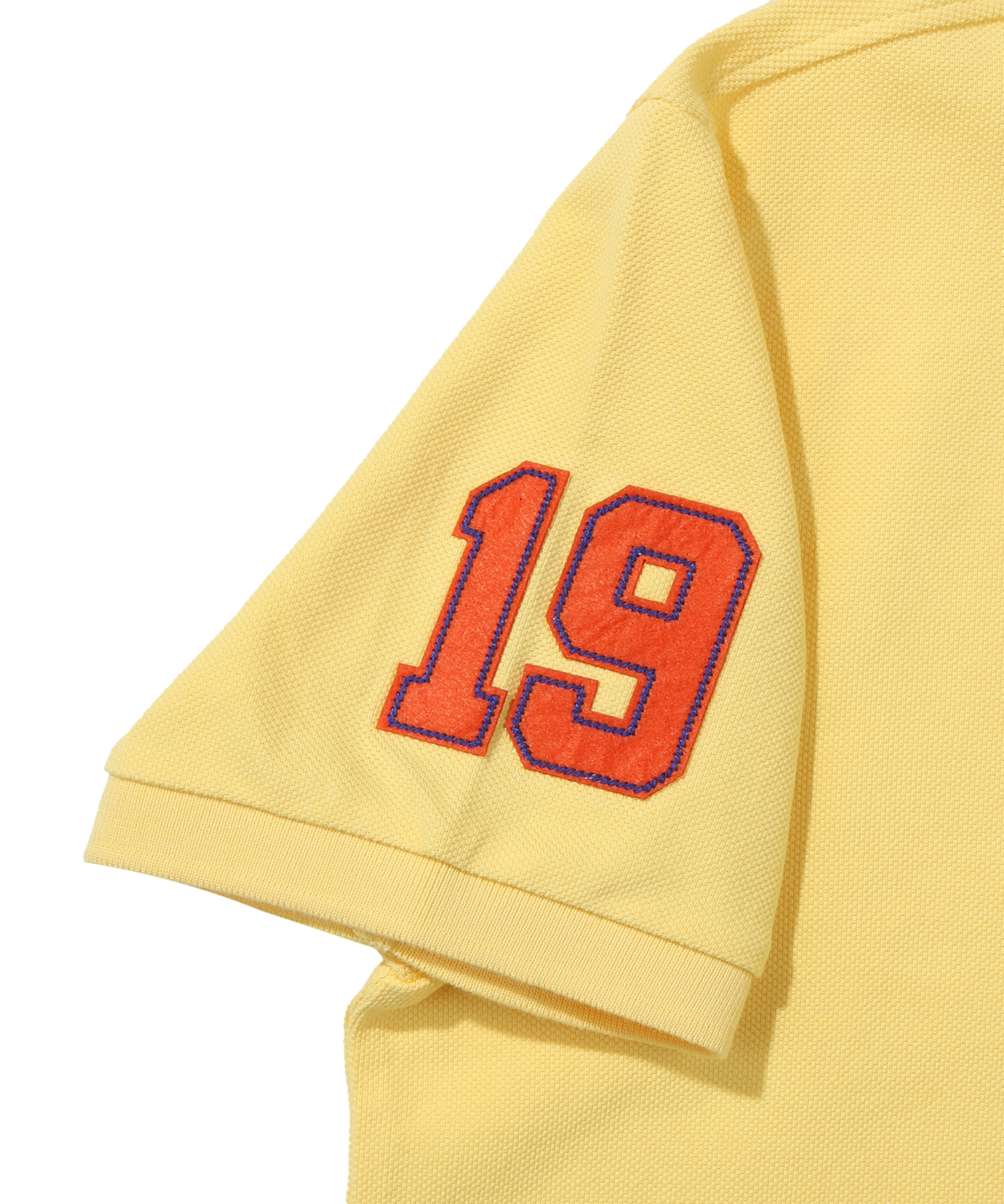 ATHLETICS FELT POLO SHIRT YELLOW SDMIQAP63 KYEL 4