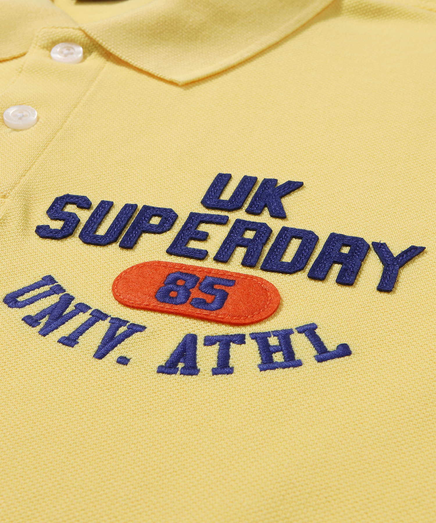 ATHLETICS FELT POLO SHIRT YELLOW SDMIQAP63 KYEL 5