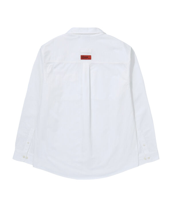 CONTRAST STITCH WORK POCKET SHIRT WHITE SDMIRAP60 KWHT 2