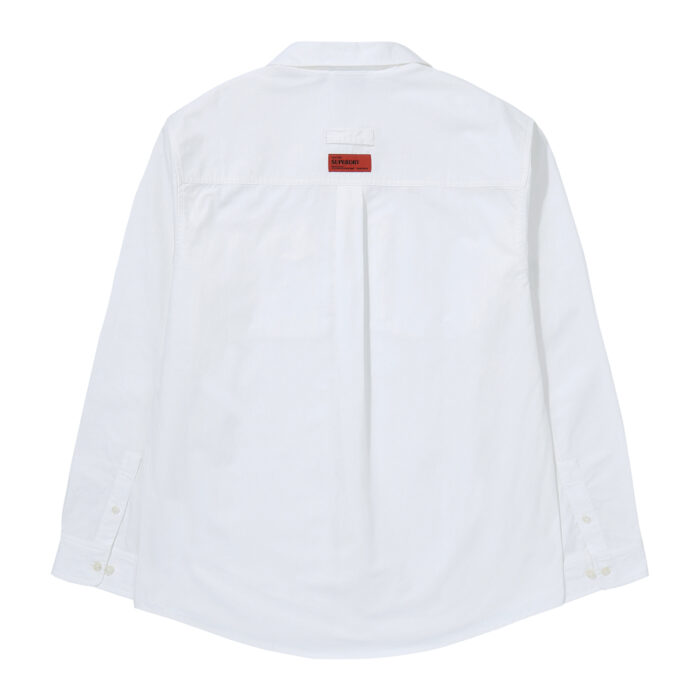 CONTRAST STITCH WORK POCKET SHIRT WHITE SDMIRAP60 KWHT 2