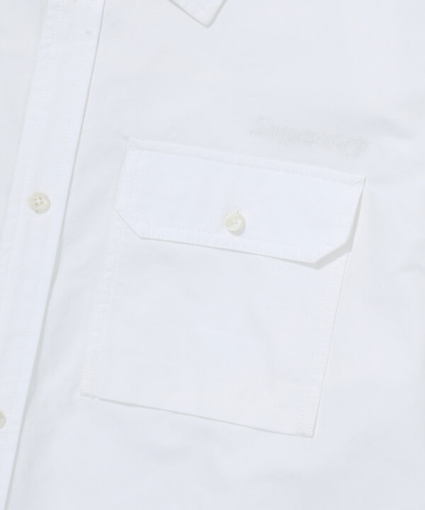 CONTRAST STITCH WORK POCKET SHIRT WHITE SDMIRAP60 KWHT 4