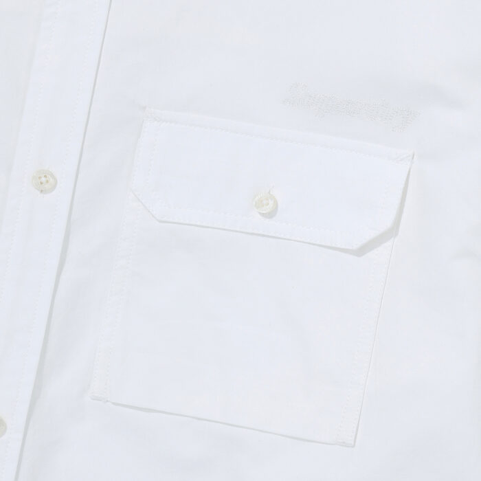CONTRAST STITCH WORK POCKET SHIRT WHITE SDMIRAP60 KWHT 4