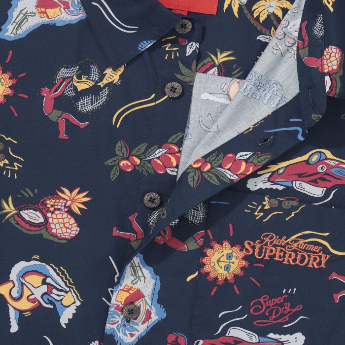 FARM SURF HAWAIIAN SHIRT NAVY SDUIHAP61 KNVY 3
