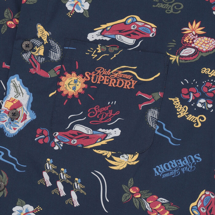FARM SURF HAWAIIAN SHIRT NAVY SDUIHAP61 KNVY 4
