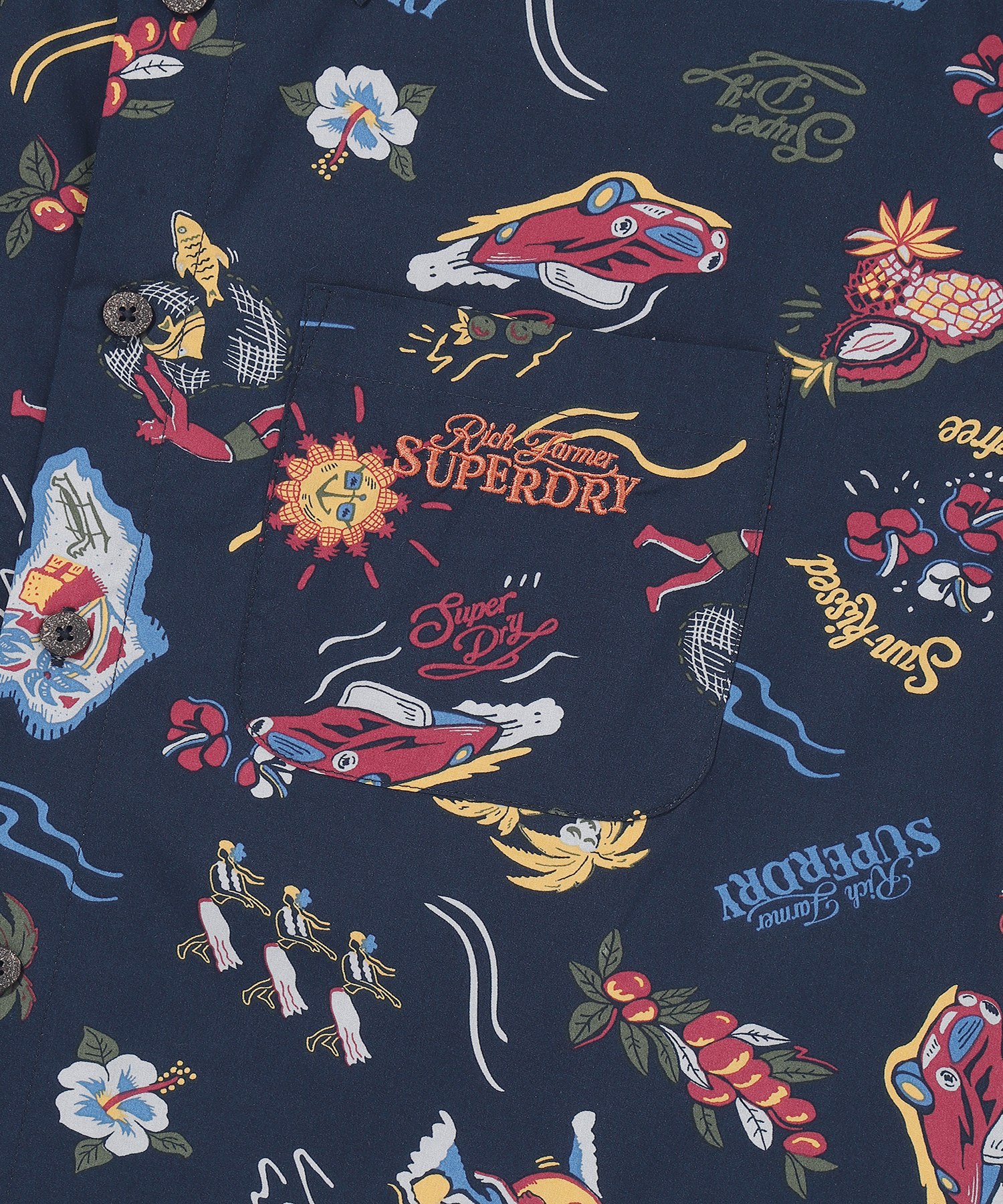 FARM SURF HAWAIIAN SHIRT NAVY SDUIHAP61 KNVY 4