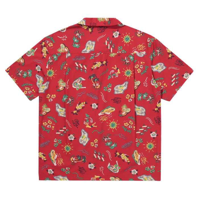 FARM SURF HAWAIIAN SHIRT RED SDUIHAP61 KRED 2