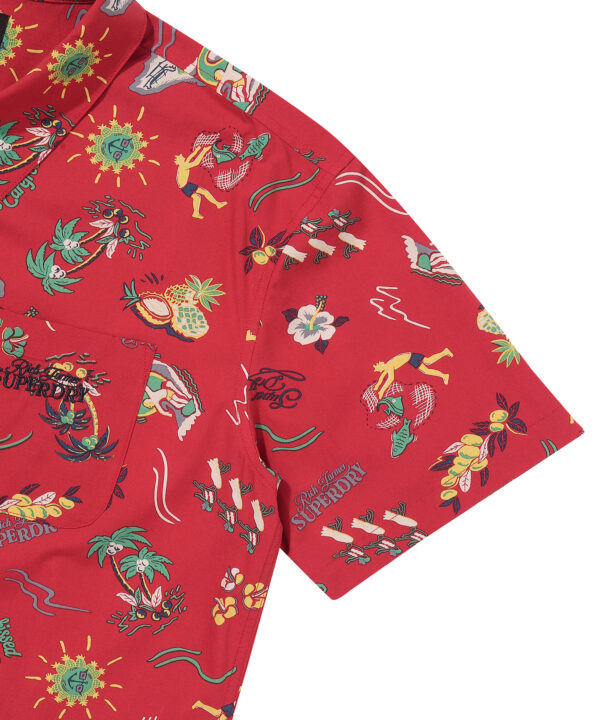 FARM SURF HAWAIIAN SHIRT RED SDUIHAP61 KRED 4