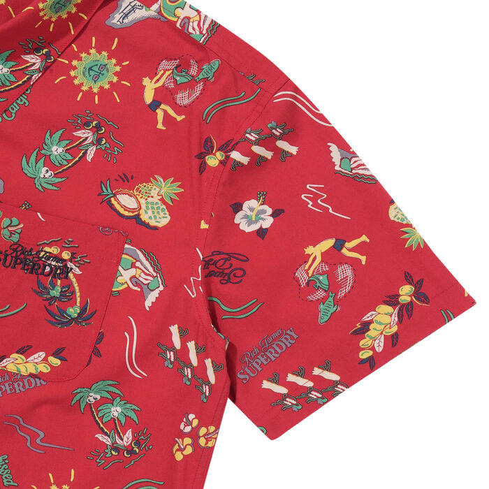 FARM SURF HAWAIIAN SHIRT RED SDUIHAP61 KRED 4