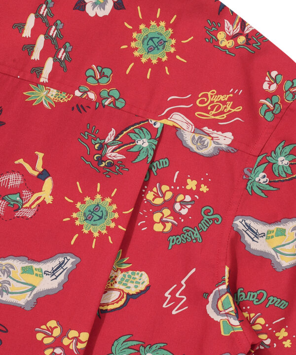 FARM SURF HAWAIIAN SHIRT RED SDUIHAP61 KRED 5