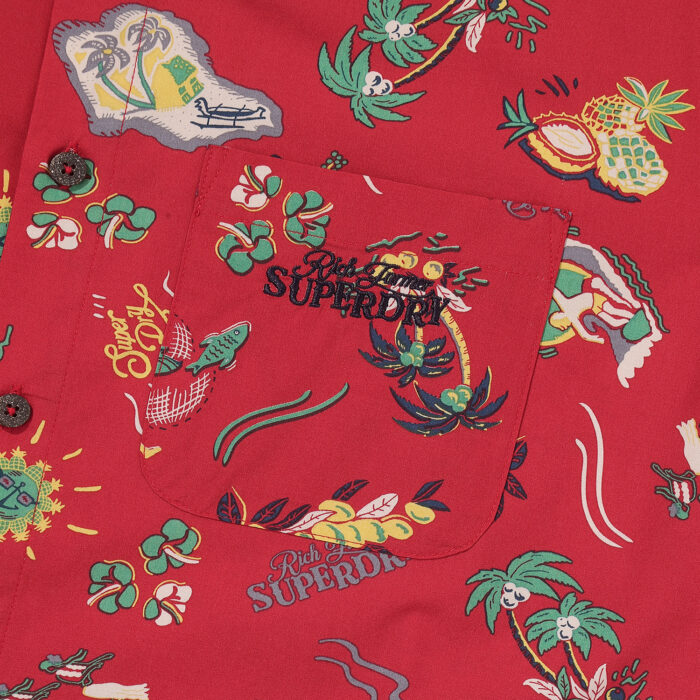 FARM SURF HAWAIIAN SHIRT RED SDUIHAP61 KRED 6