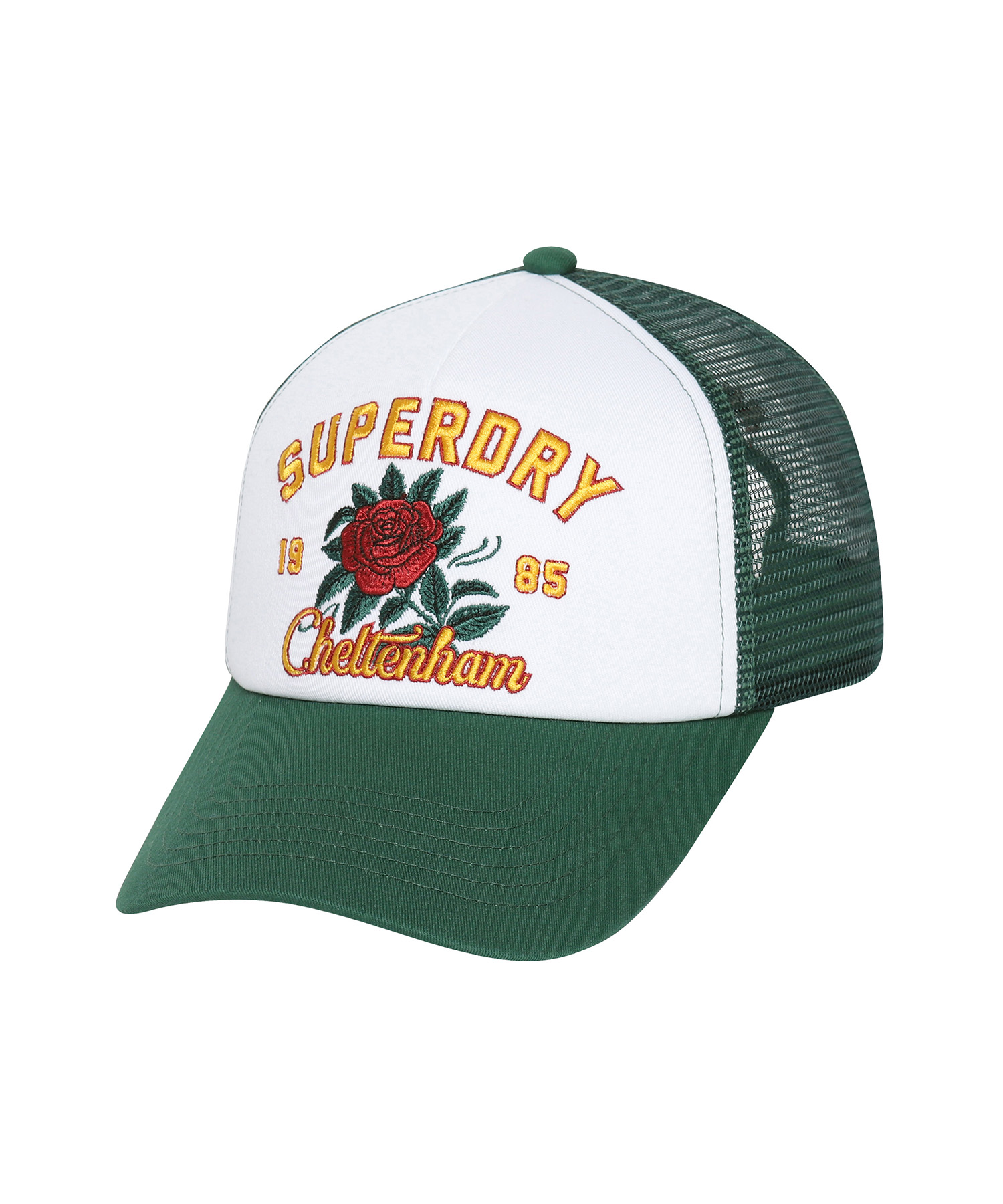 FLOWER MESH TRUCKER BALL CAP GREEN SDUGQYP03 KGRN 2