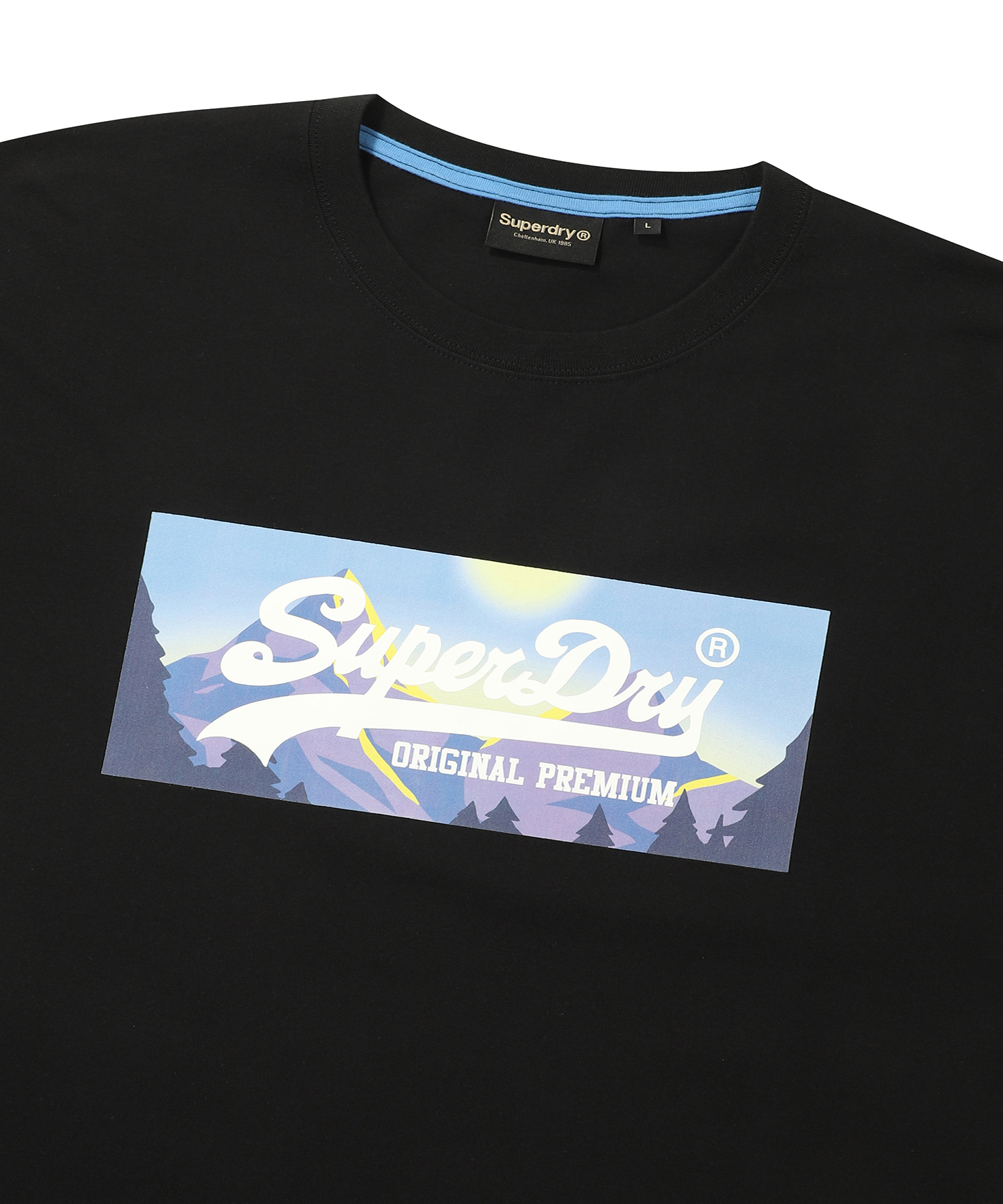 MOUNTAIN LOGO T SHIRT BLACK SDUISCP64 KBLK 3