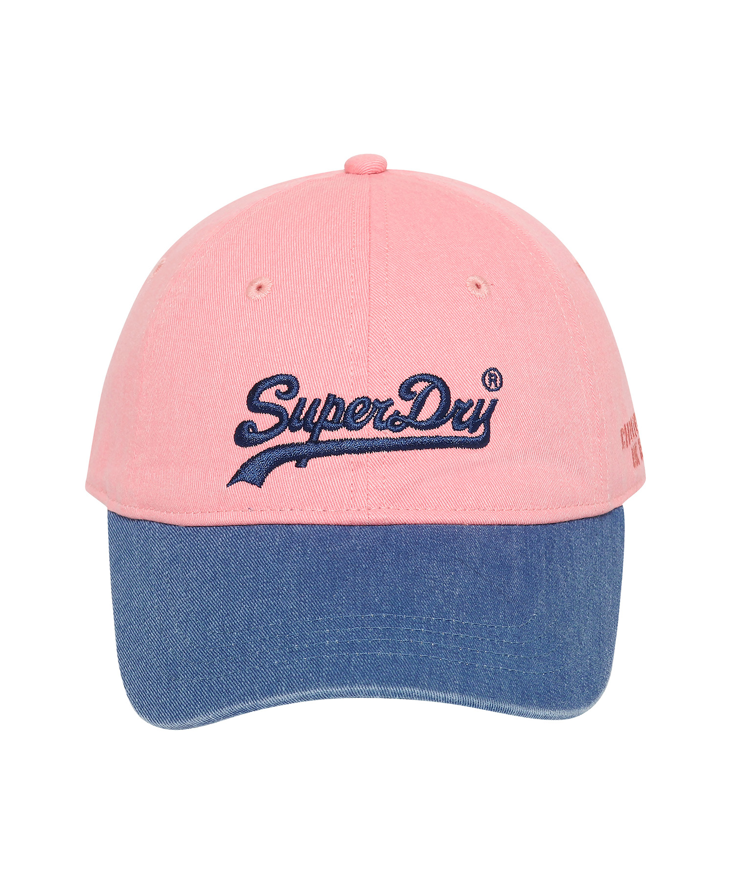 ◆Superdry◆ Pigment Vintage Two-tone Logo Ball Cap Pink PIGMENT VINTAGE 2-TONE LOGO BALL CAP - PINK - Superdry