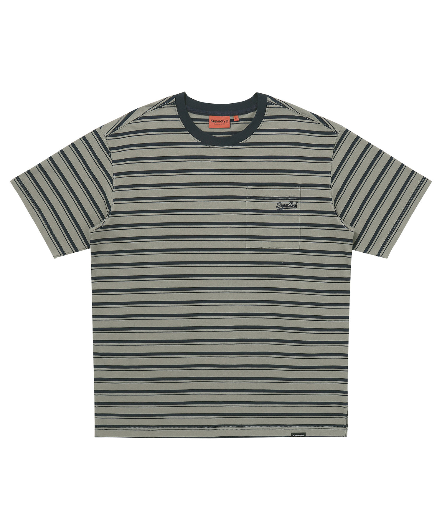 POCKET STRIPE T SHIRT – KHAKI SDUISCP11 KKHK 1