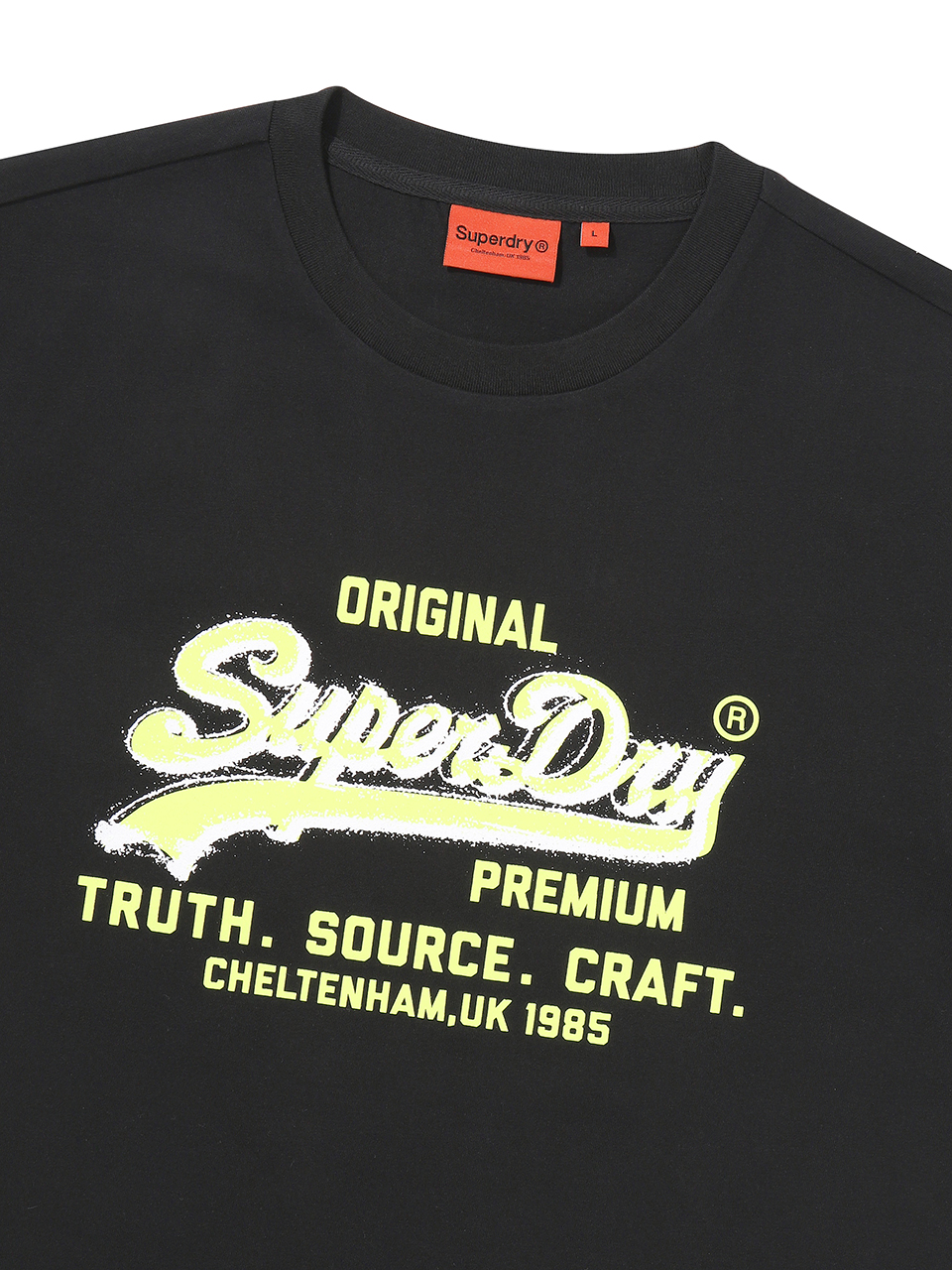 SPRAYED VINTAGE LOGO T SHIRT BLACK SDUISCP02 KBLK 3