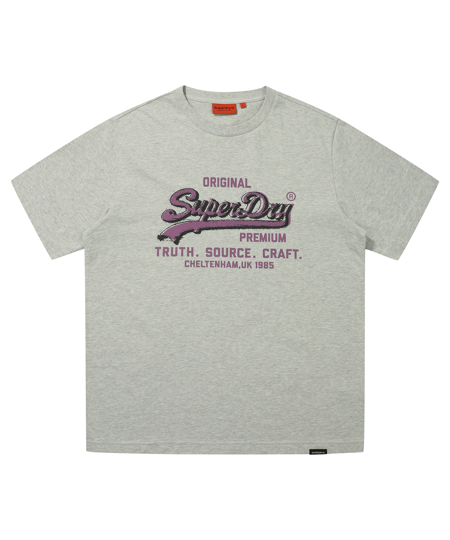 SPRAYED VINTAGE LOGO T SHIRT L M GREY SDUISCP02 KLMG 1