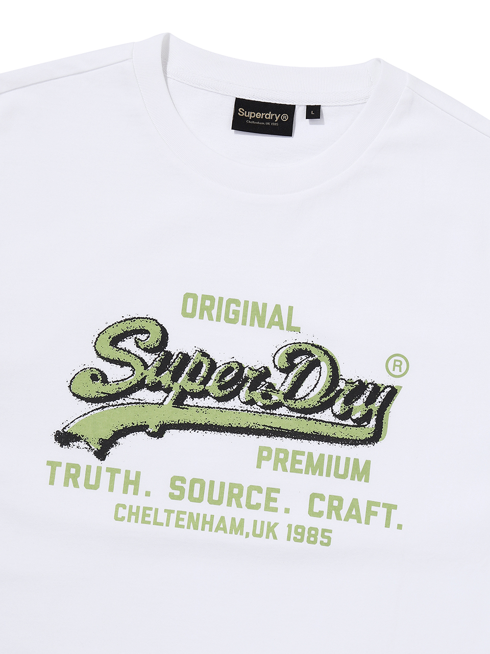 SPRAYED VINTAGE LOGO T SHIRT WHITE SDUISCP02 KWHT 3