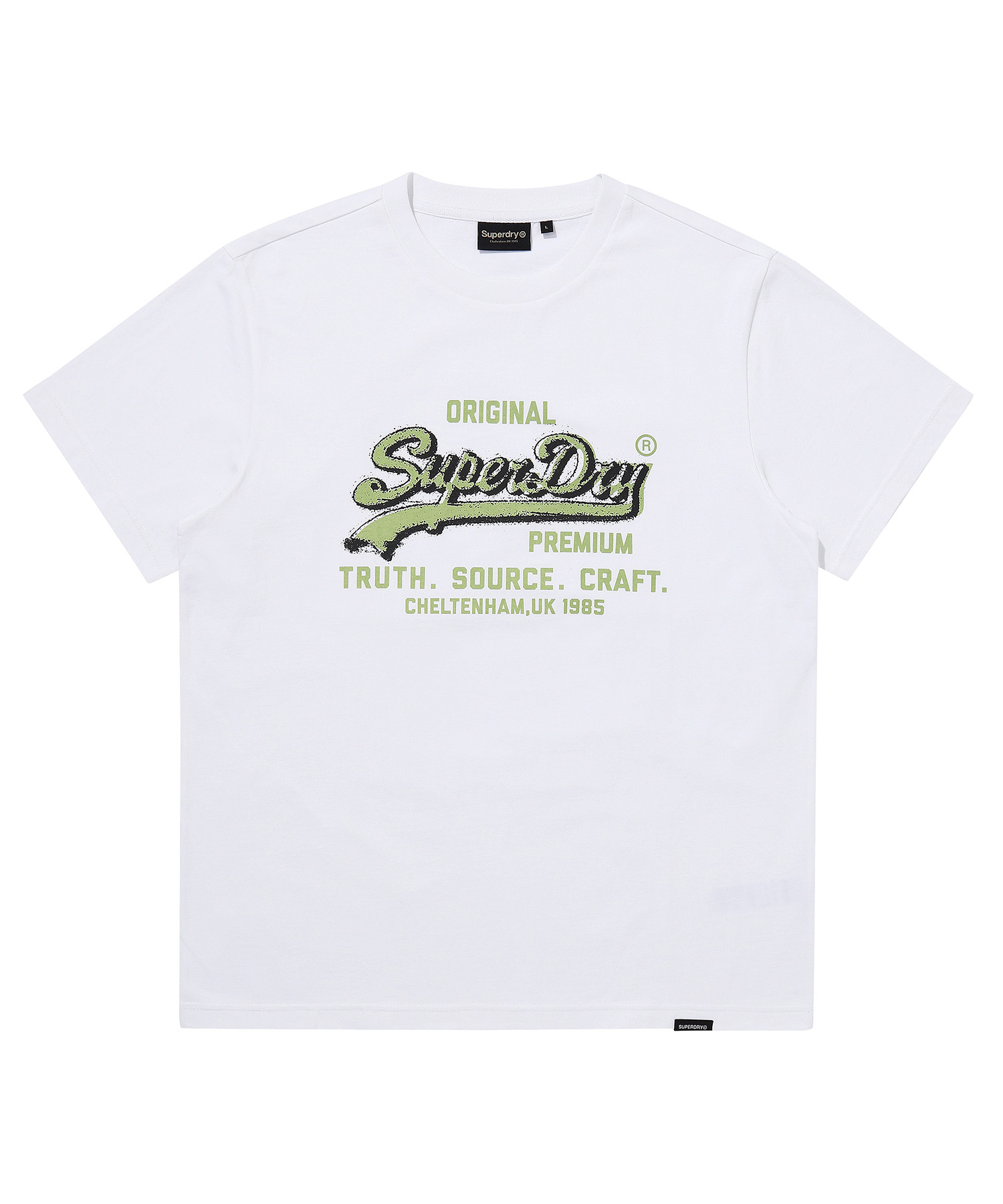 SPRAYED VINTAGE LOGO T SHIRT WHITE SDUISCP02 KWHT