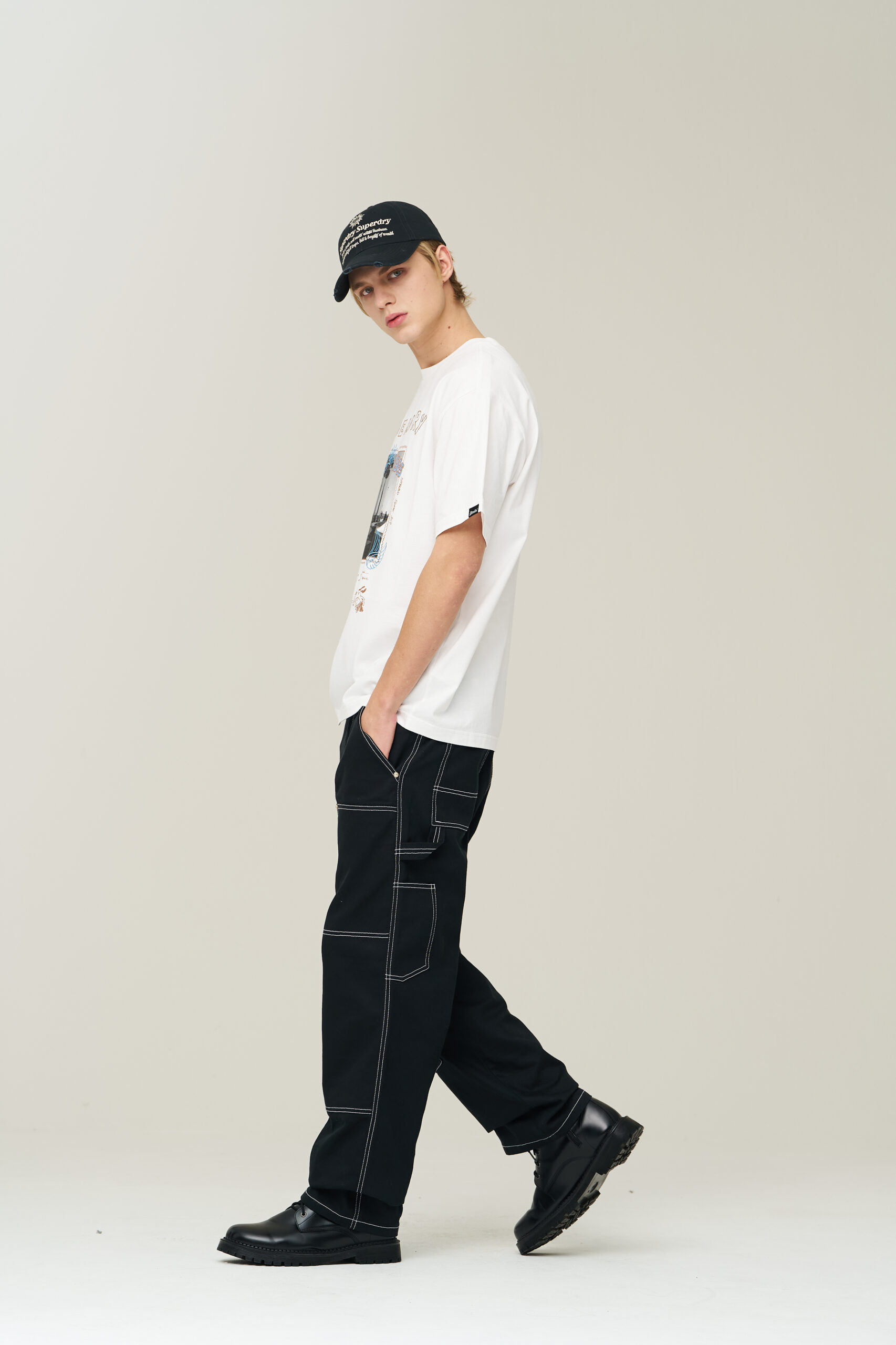 VINTAGE EMBROIDERY BALL CAP BLACK F SDUGQYP21 KBLK 2