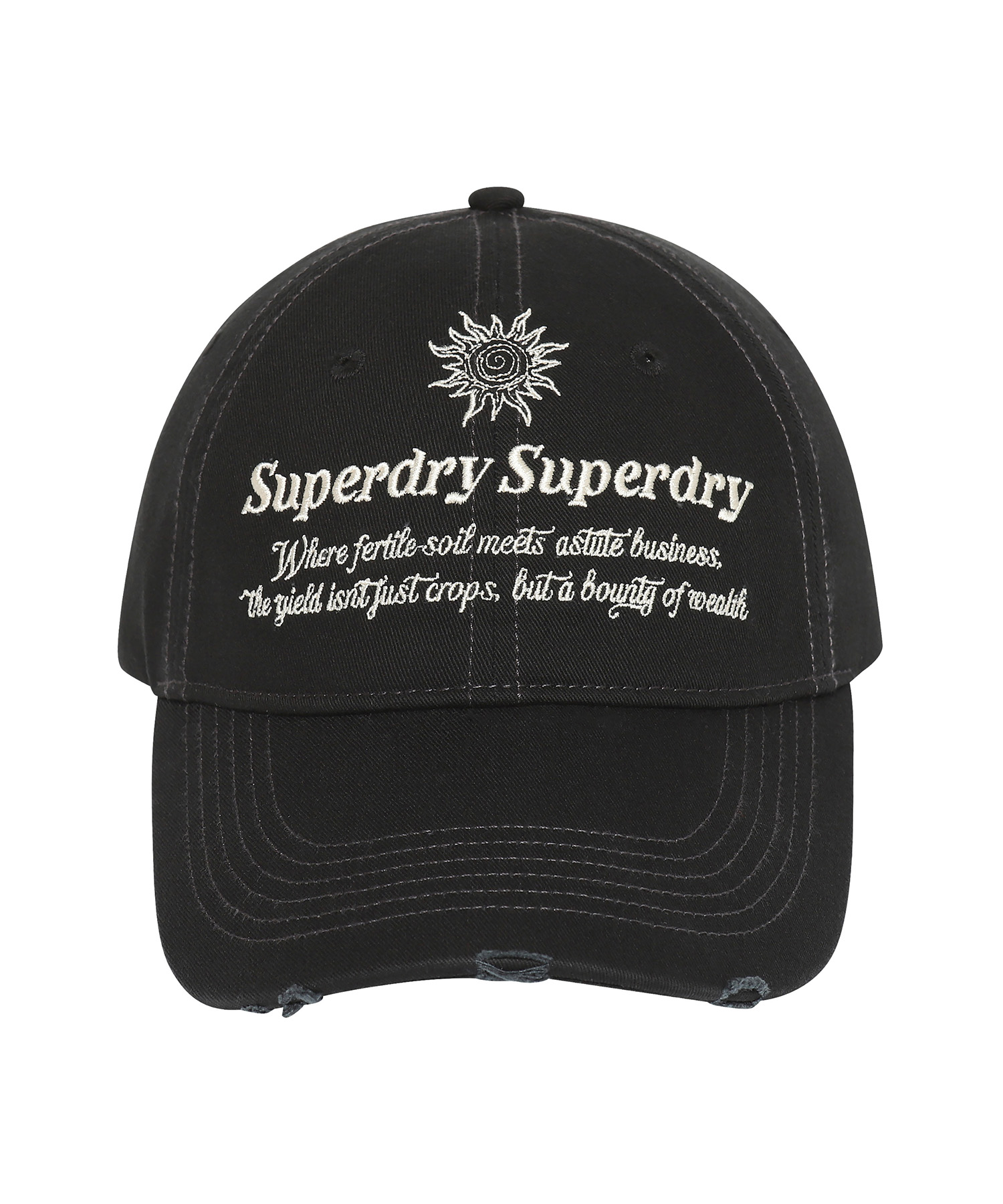 ★SUPERDRY★ VINTAGE EMBROIDERY BALL CAP Superdry Curved Brim Vintage Embroidery Vintage Black