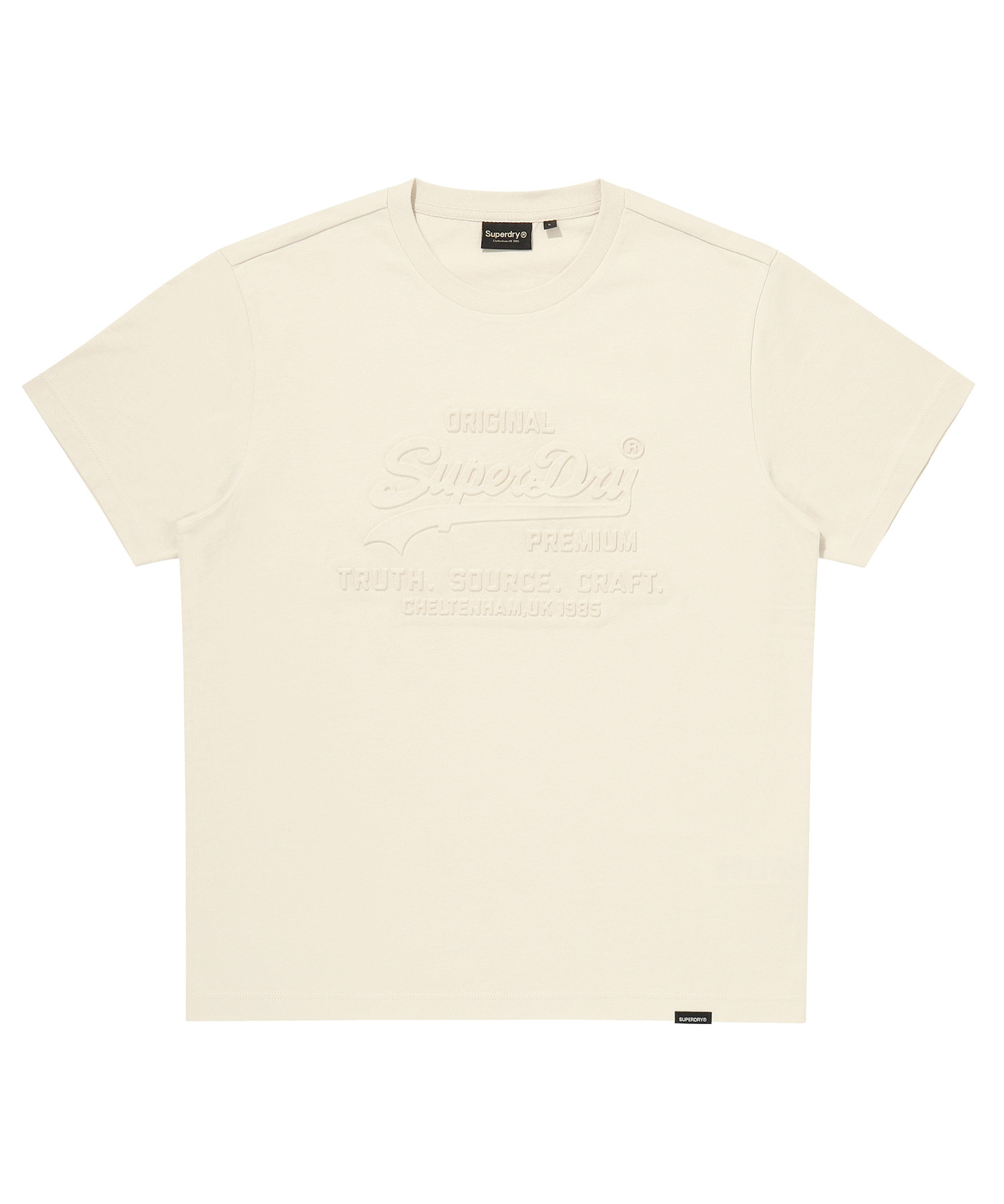 VINTAGE LOGO EMBO T SHIRT L BEIGE SDUISCP14 KLBE 1