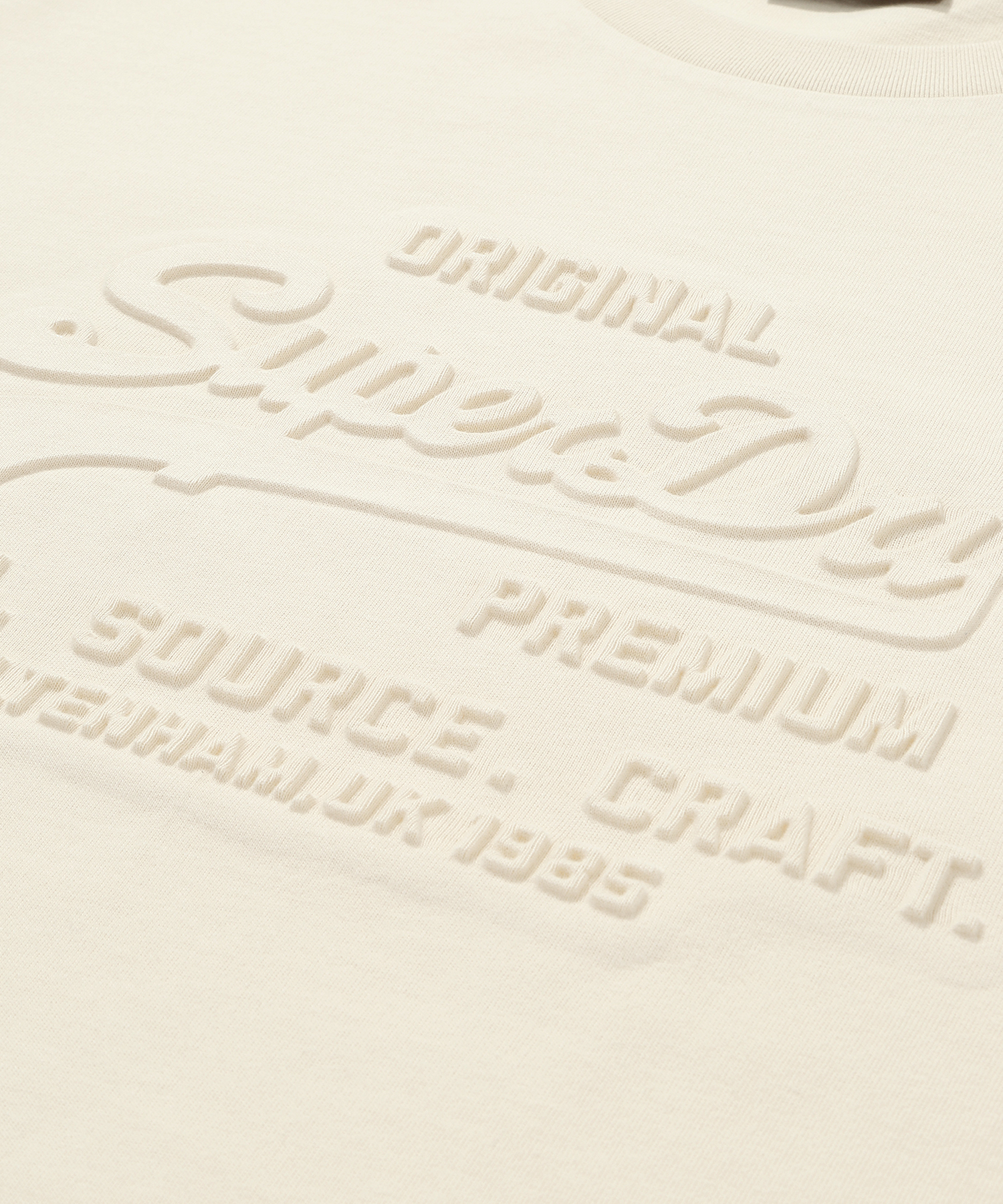 VINTAGE LOGO EMBO T SHIRT L BEIGE SDUISCP14 KLBE 5