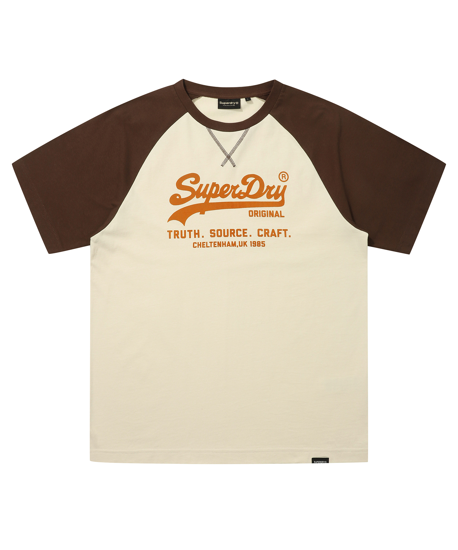 VINTAGE LOGO RAGLAN T SHIRT BROWN SDUISCP13 KBRW 1