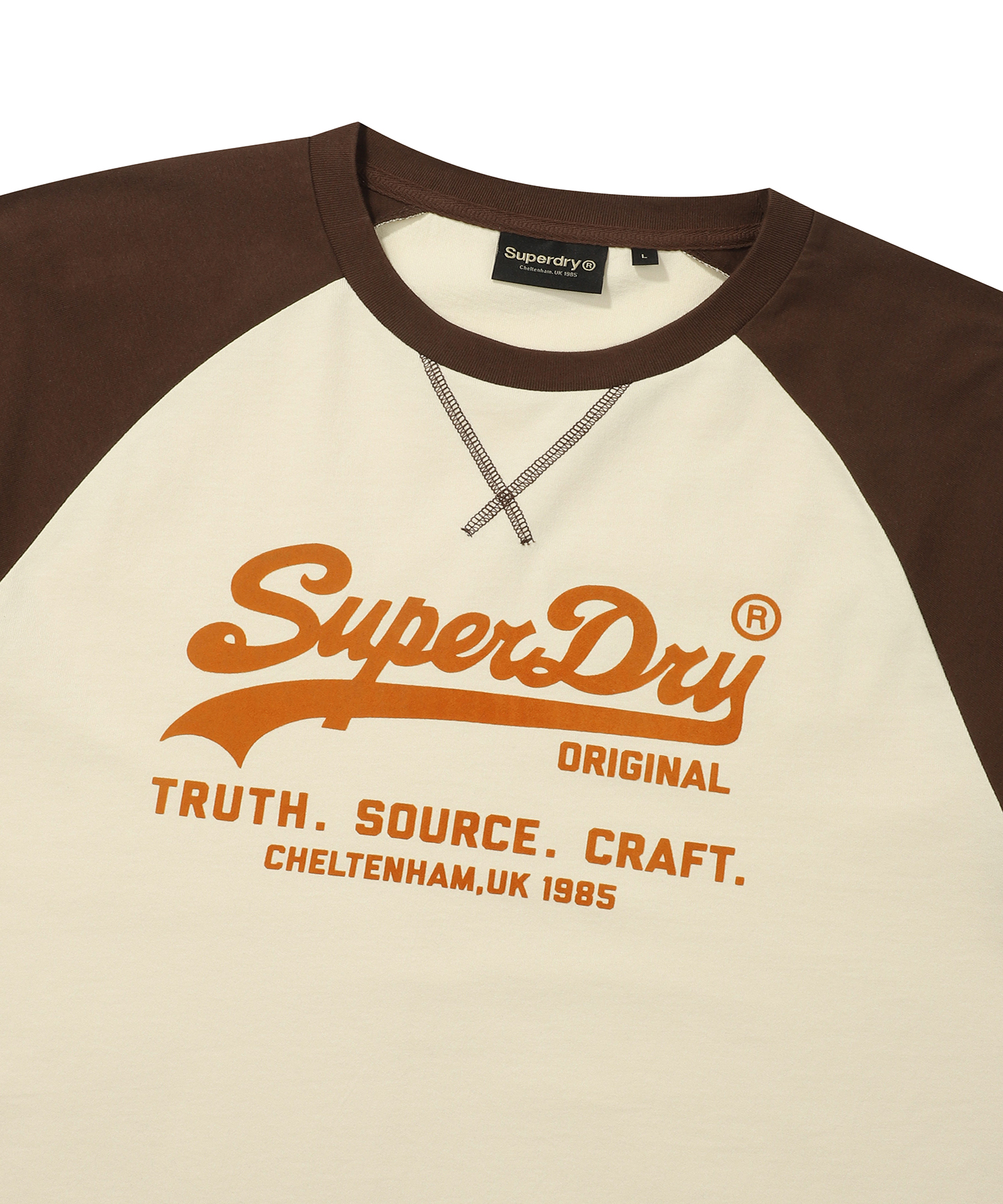VINTAGE LOGO RAGLAN T SHIRT BROWN SDUISCP13 KBRW 3