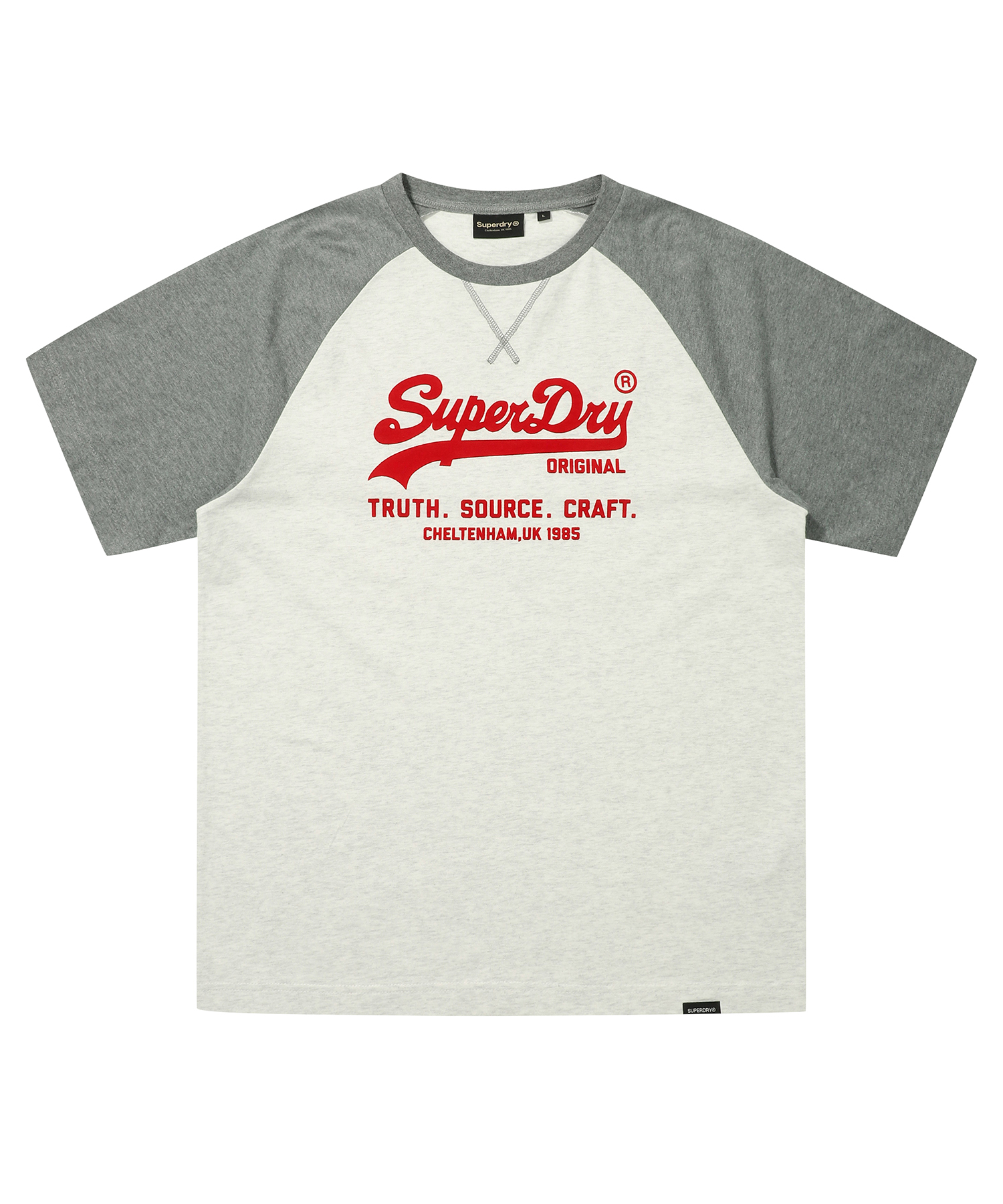 VINTAGE LOGO RAGLAN T SHIRT M GREY SDUISCP13 KMGR 1