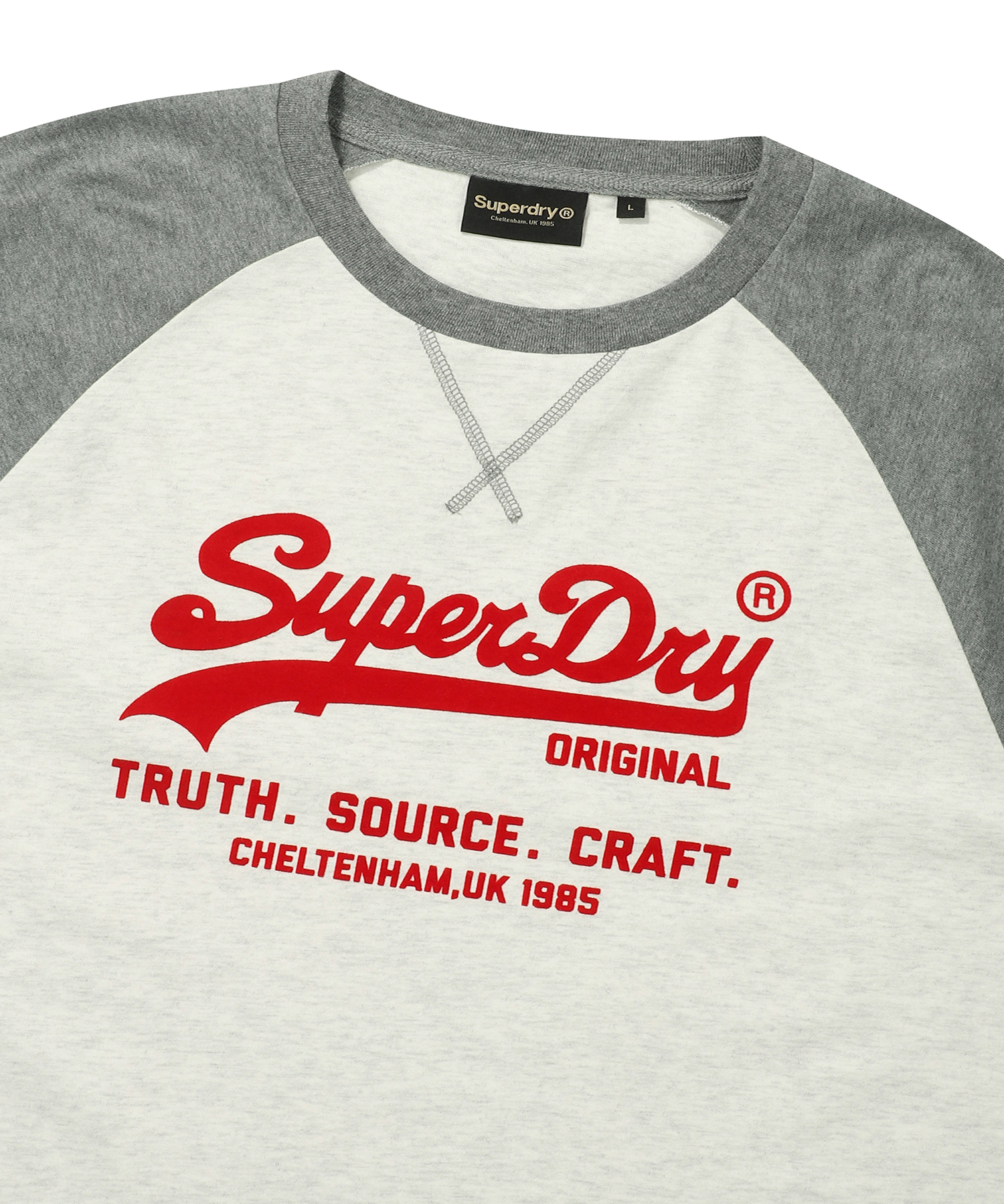 VINTAGE LOGO RAGLAN T SHIRT M GREY SDUISCP13 KMGR 3