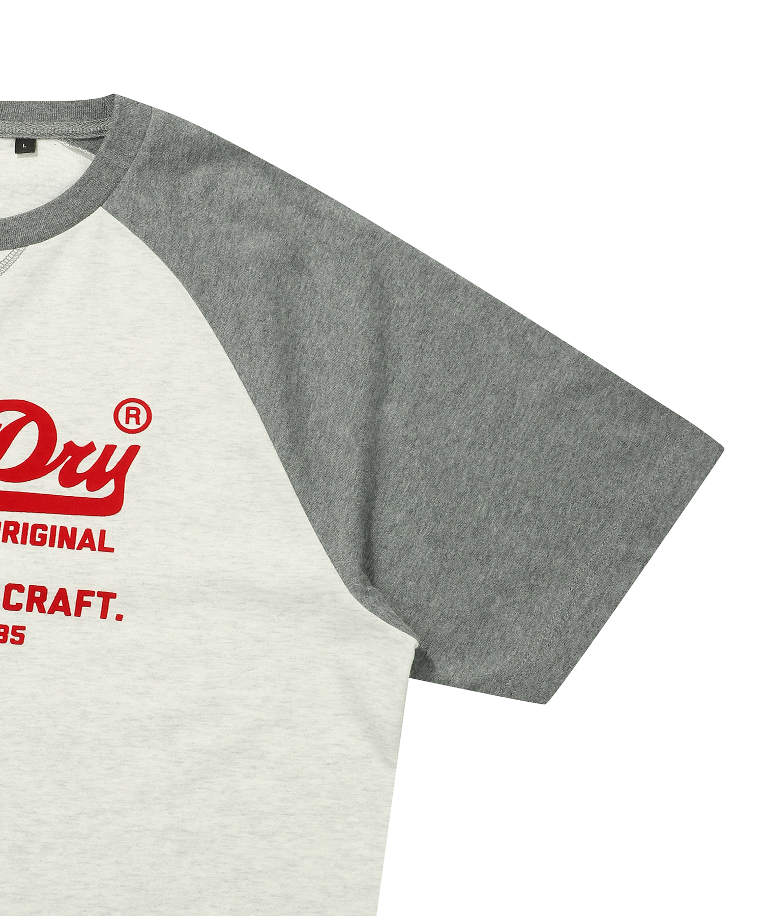 VINTAGE LOGO RAGLAN T SHIRT M GREY SDUISCP13 KMGR 4
